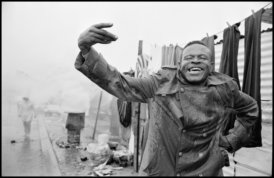 Joy of man from township who just voted in the first democratic elections in South Africa